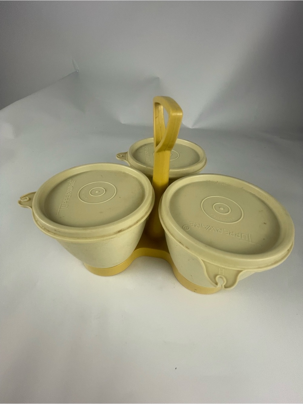 Vintage Tupperware Condiment Caddy Set W/lids 758-33